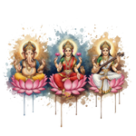 Ganesh Laxmi Saraswati Statues