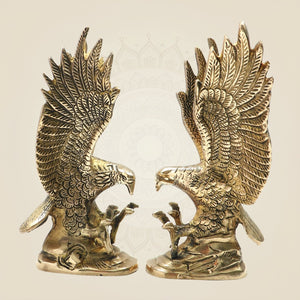 Brass Eagle Pair Showpiece Statue