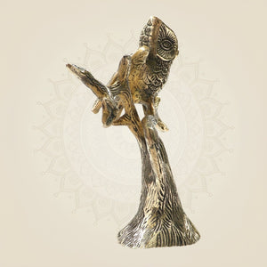 Brass Owl on Tree Showpiece