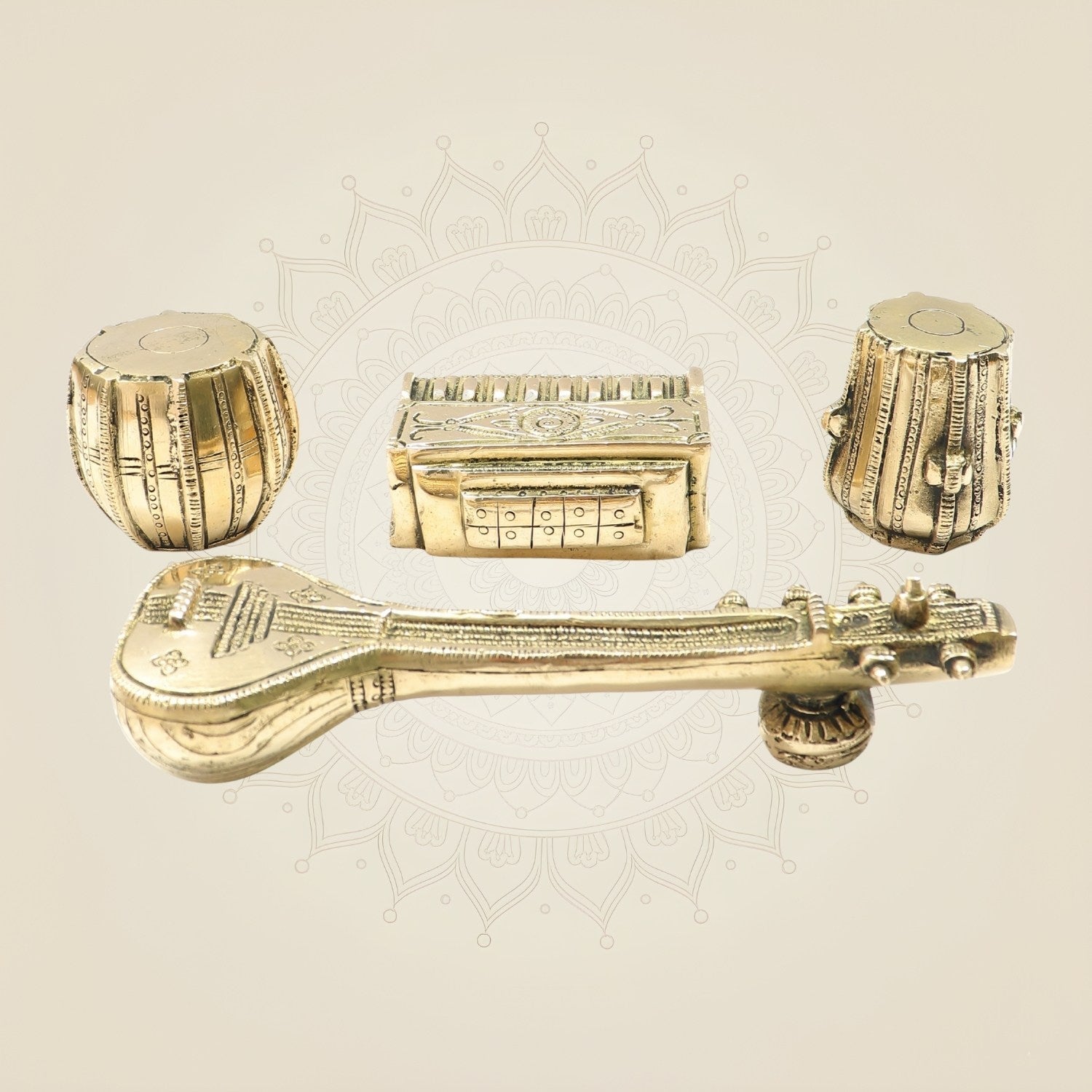 Brass Musical Instrument Set