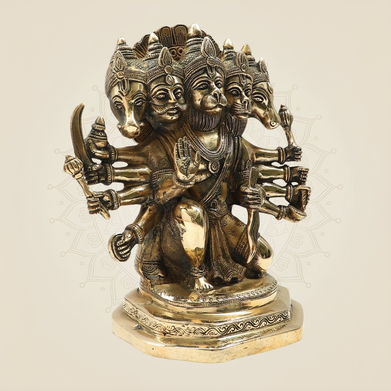 Panchmukhi Hanuman Brass Idol