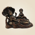 Hand Painted Brass Lakshmi Narayan Idol on Sheshnag 7 " | Temple & Home Statue