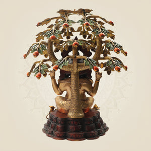 Large Size Ganesha Brass Murti