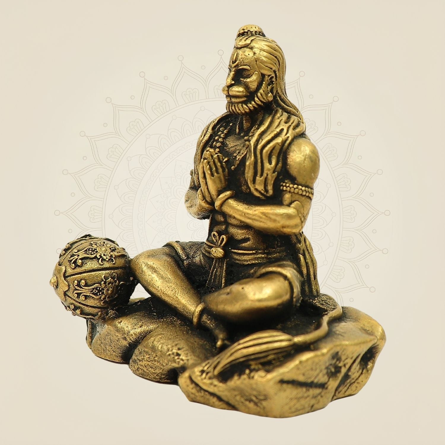 2.25" Bronze Hanuman Idol – Compact Murti for Daily Pooja & Gift