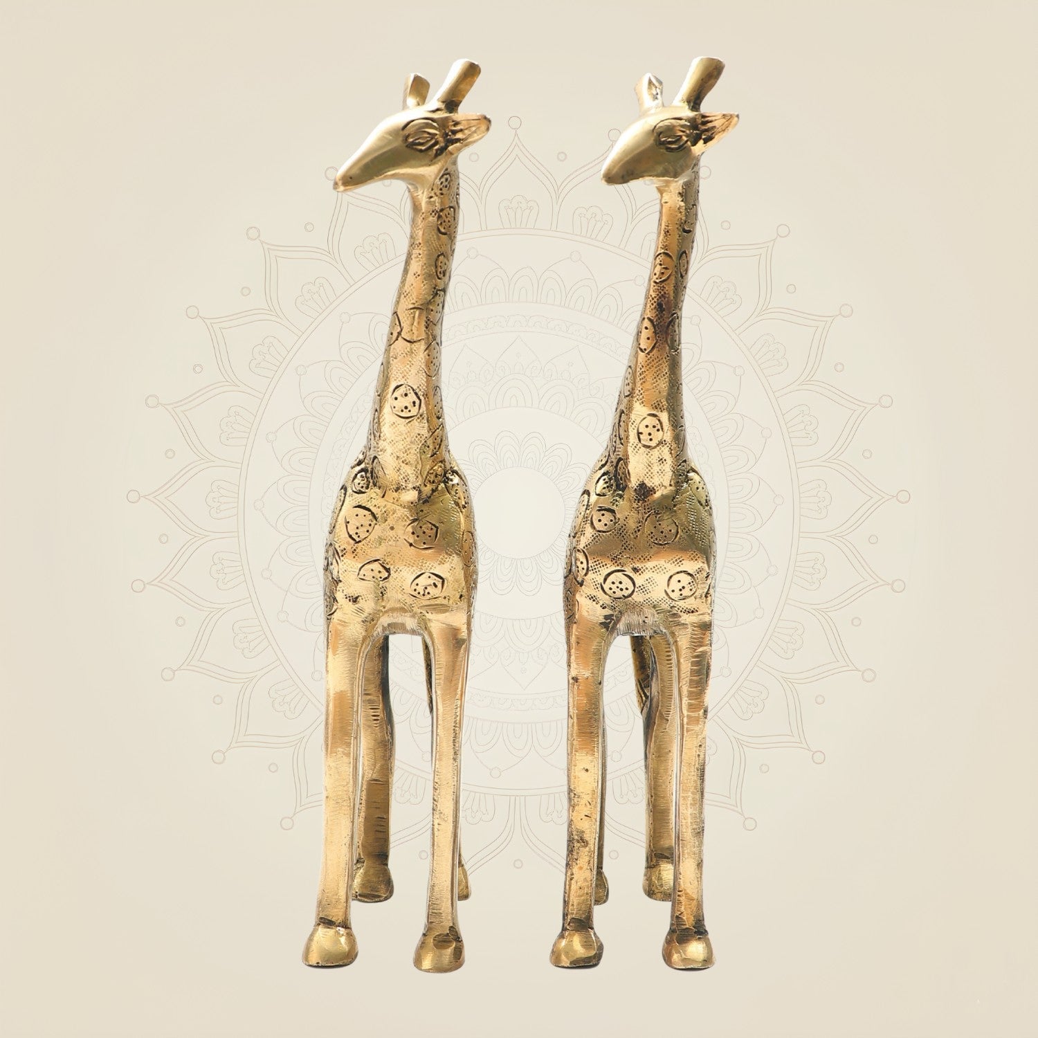 Brass Giraffe Pair Figurine