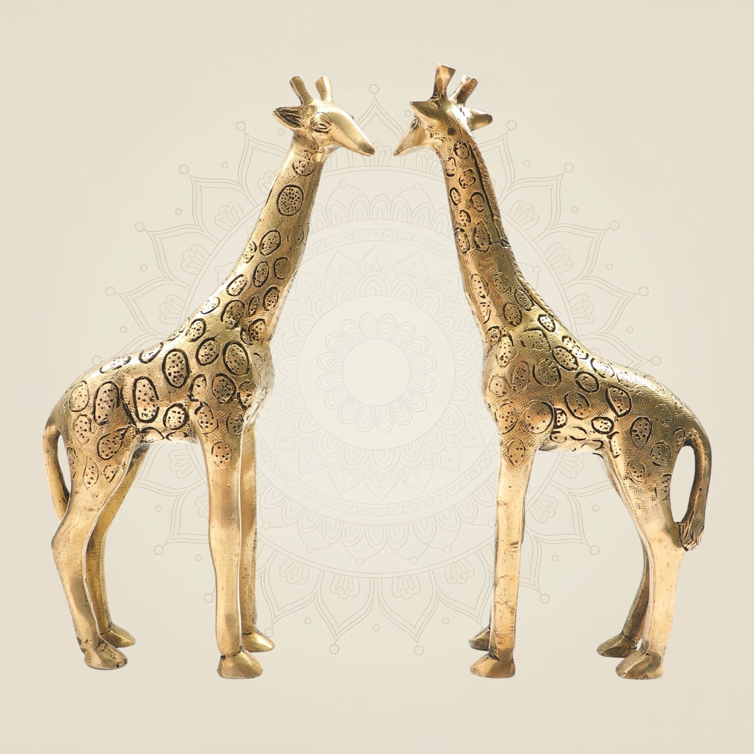 Brass Giraffe Pair Figurine