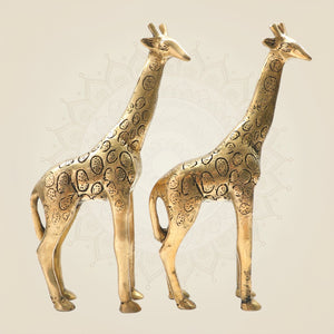 Brass Giraffe Pair Figurine