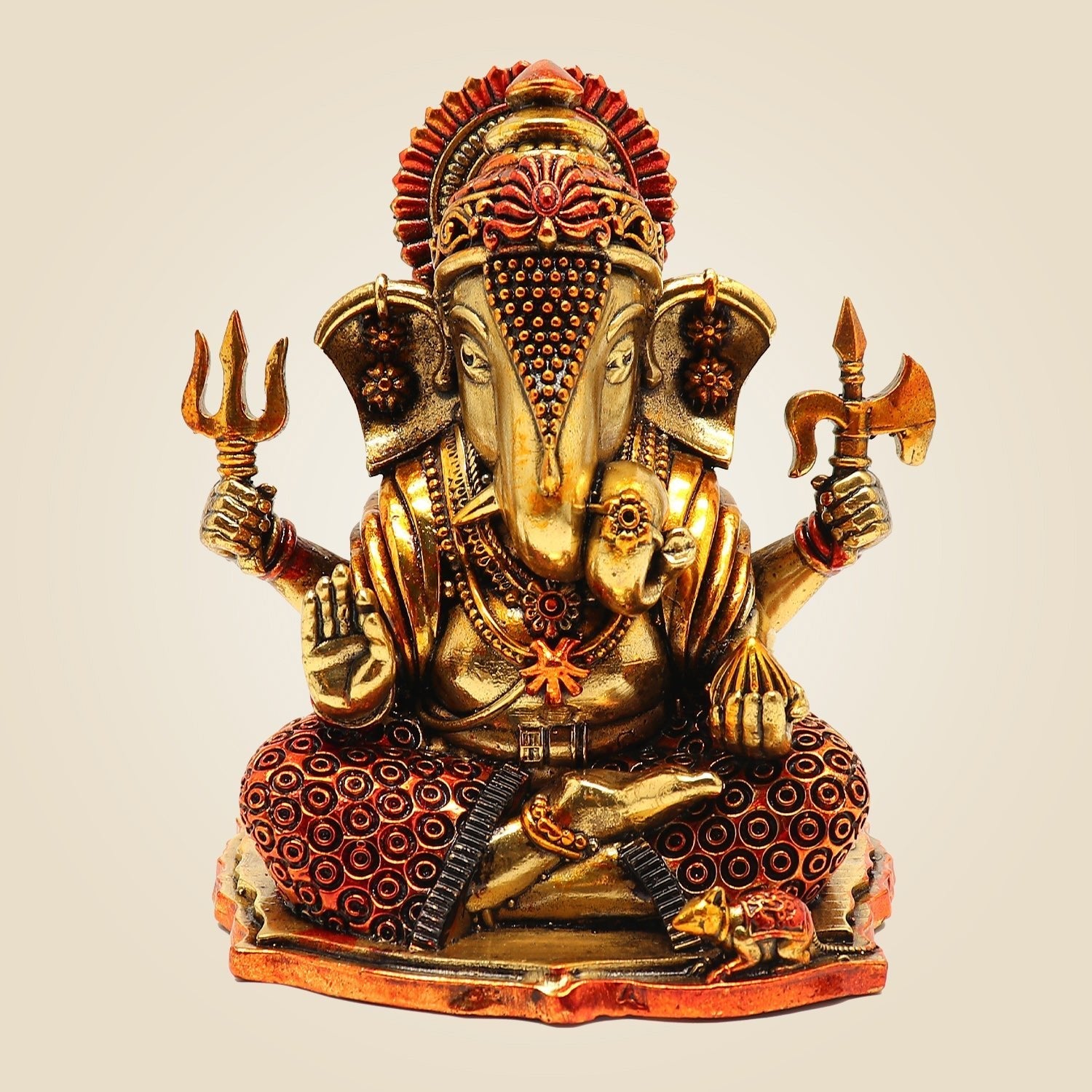 2" Brass Ganesha Murti – Handcrafted Statue for Pooja & Spiritual Gift Decor