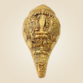 Brass Vishvarupa Vishnu Blowing Shankh 3.5" – Spiritual Décor for Positive Energy