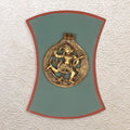Lord Hanuman in Brass • 9.75" Wooden Wall Frame • Spiritual Home Decor