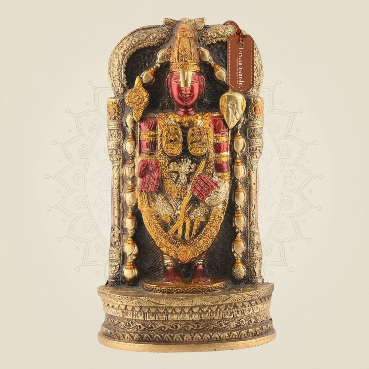 Lord Balaji Statue – 11.75" Multicolor Venkateswara Idol from Tirupati