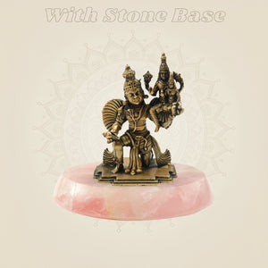 3" Panchaloha Vishnu–Lakshmi on Garuda Bronze Idol – Detailed Craft Art - Luxeartisanship