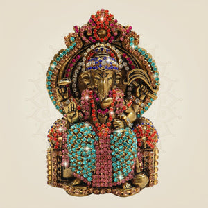 Brass Chaturbhuj Ganesha Murti