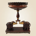 Brass Urli with Elephant Stand – 21" Handcrafted Décor for Festive Spaces