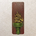 Pure Brass Gajalakshmi Statue with Wall Frame for Spiritual Homes-16