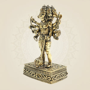 Brass Panchmukhi Hanuman Idol