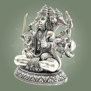 Brass Silver Hanuman Murti