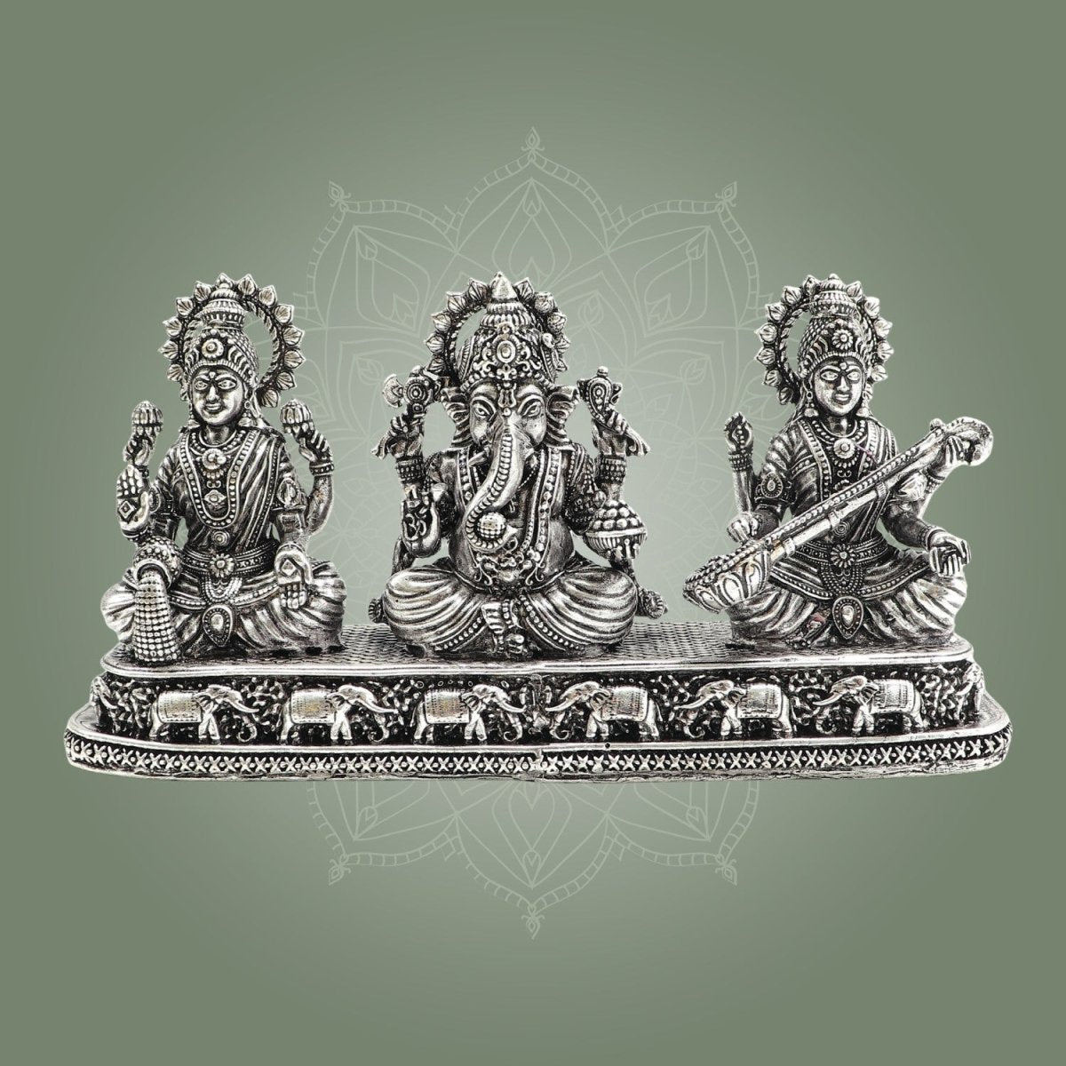 Brass Lakshmi Ganesha Saraswati Idol – Luxeartisanship