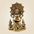Handcrafted Brass Dakshinamurthy Idol 8.5" – Shiva as Supreme Teacher Statue