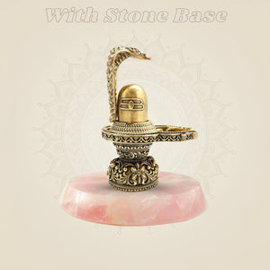 Brass Shiva Lingam on gemstone base