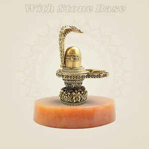 Shiva Lingam with stone base