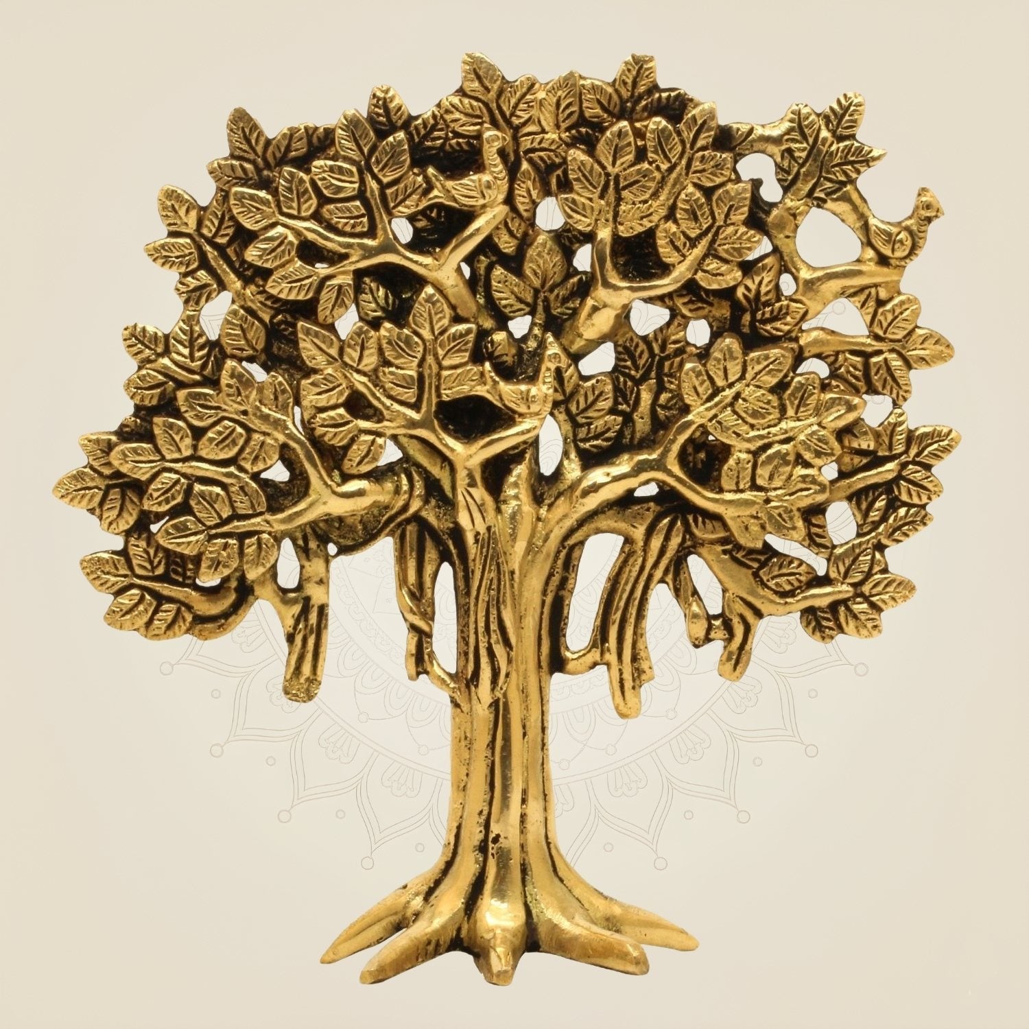 Brass Tree of Life Showpiece 7.5"– Handcrafted Decor for Peace & Harmony