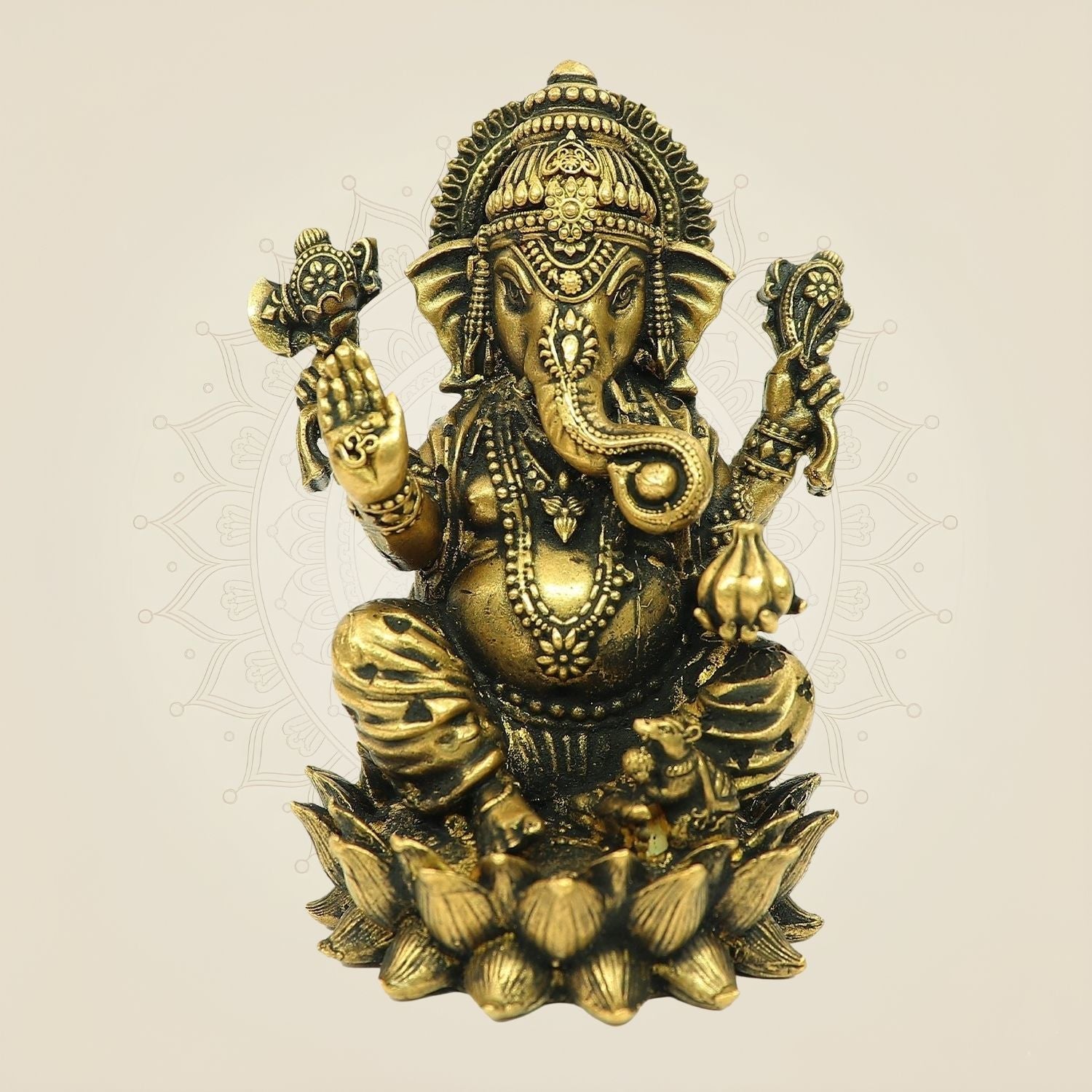3" Lord Ganesha Bronze Idol – Auspicious Divine Murti for Mandir