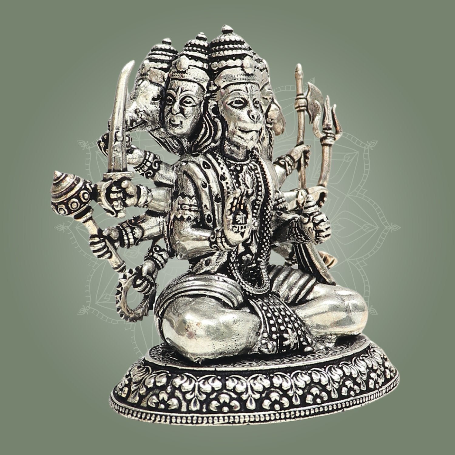 Panchmukhi Hanuman Silver Idol