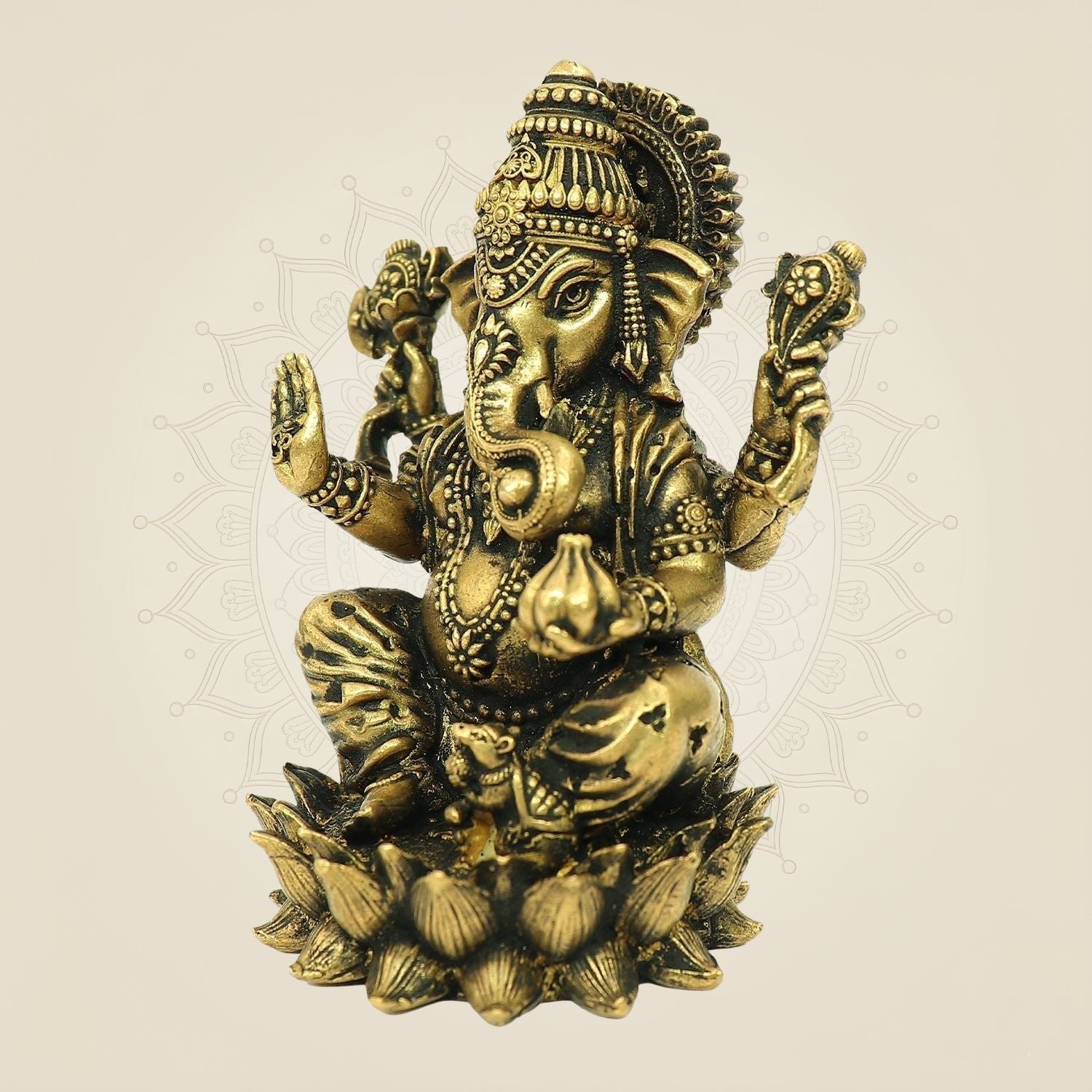 3" Lord Ganesha Bronze Idol – Auspicious Divine Murti for Mandir