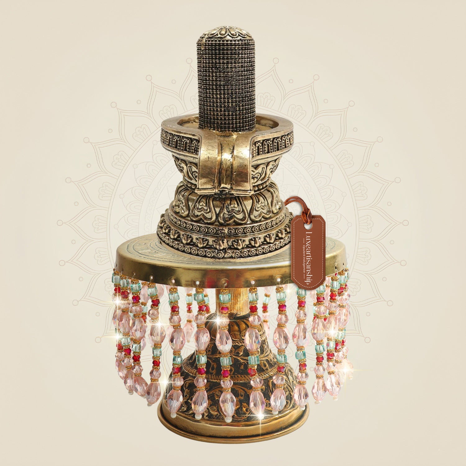 Brass Shiva Lingam on Chowki Suitable for Home Temple Use 9"
