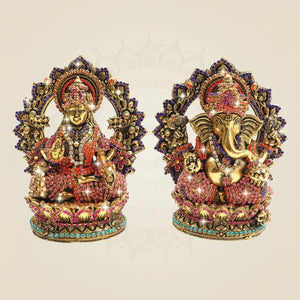 Brass Lakshmi Ganesh Idol