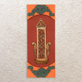 Wall Frame with Hanging Brass Diya 18"– Decorative Wooden Art for Festive Glow
