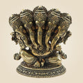 Elegant Panchmukhi Ganesh Brass Statue with Oval Base - 4.25"