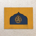 Brass Hanuman Ji 12" Wooden Wall Frame - Spiritual Wall Decor Plate