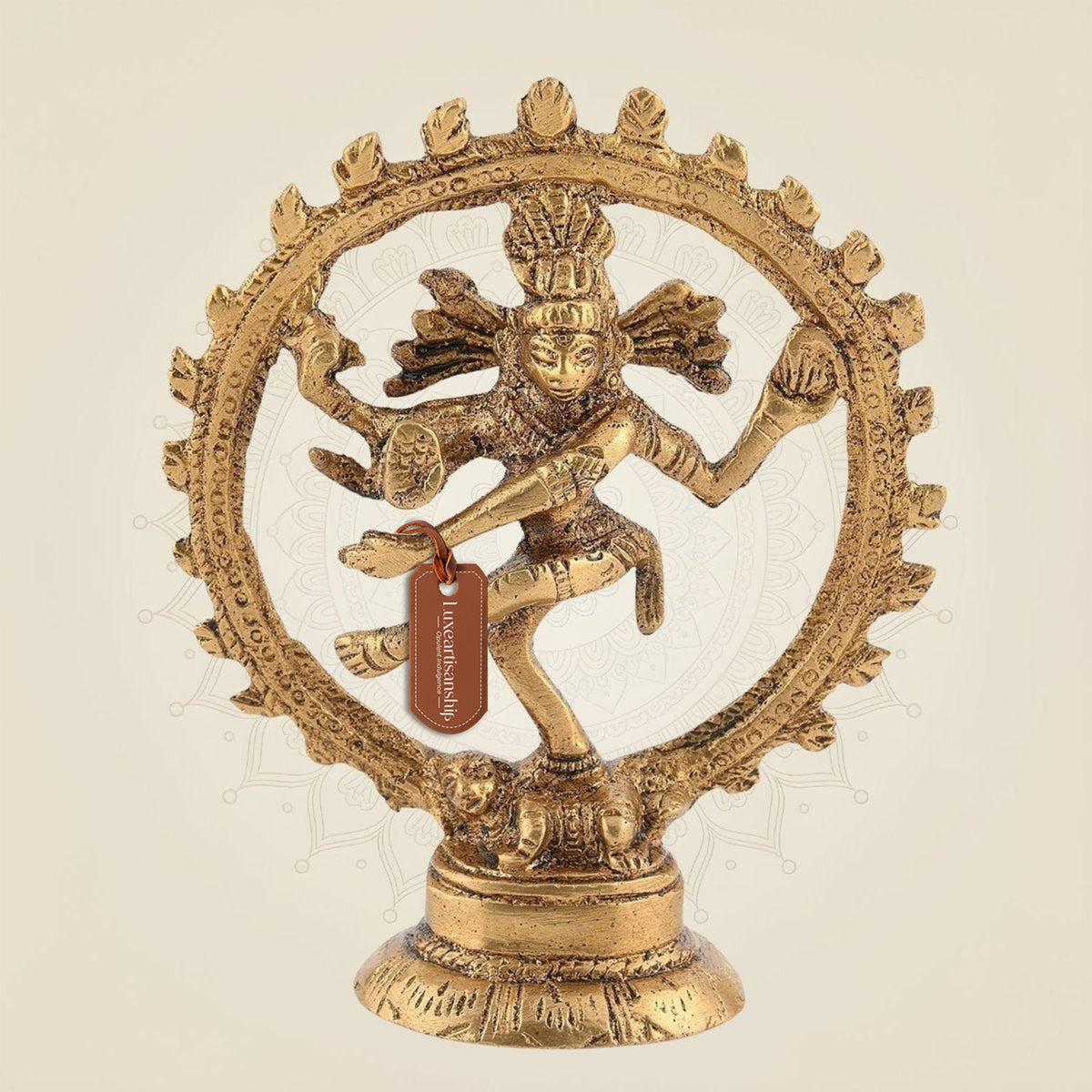 Nataraja Idol in Pure Brass Handcrafted Small Size 4" Divine Decor Statue