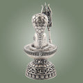 Silver Finish Brass Shivling Idol – 3.75" Lightweight Murti of Shivalinga for Pooja & Temple
