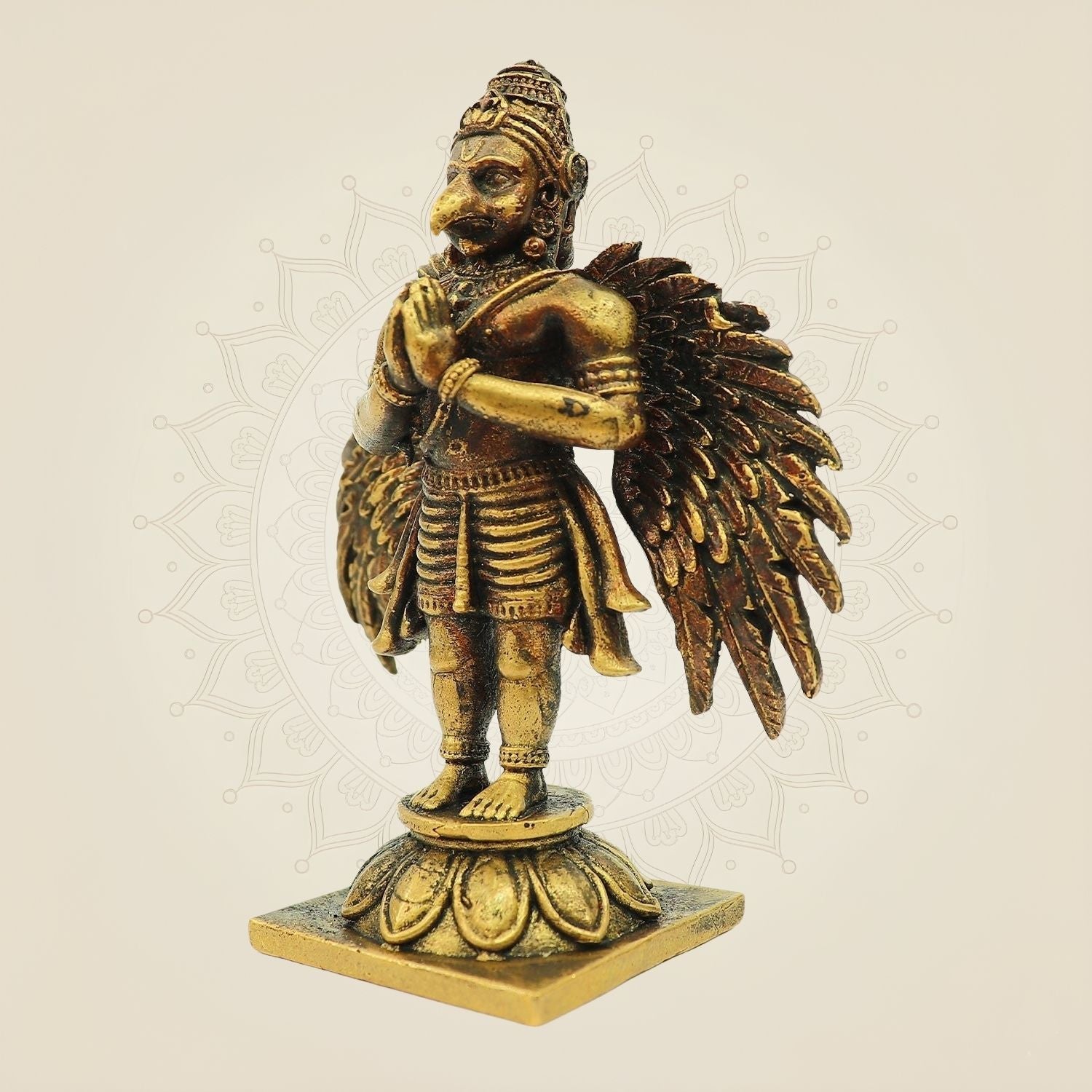 Bronze Garuda Idol Statue 3.25 - Vishnu Vahana Handmade Sculpture