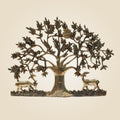 Brass Tree of Life Wall Art 22"- Kalpavruksha with Deer & Birds for Auspicious Décor