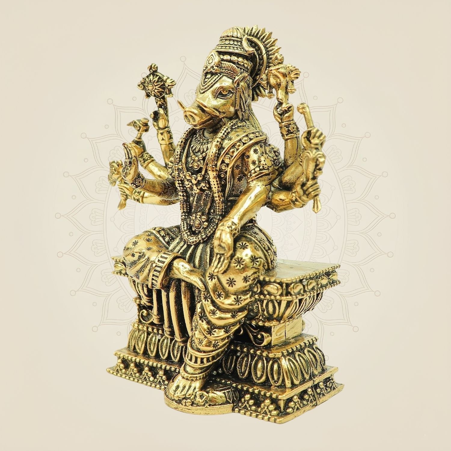 Brass Varahi Idol – Vishnu Avatar Murti for Home Temple Décor