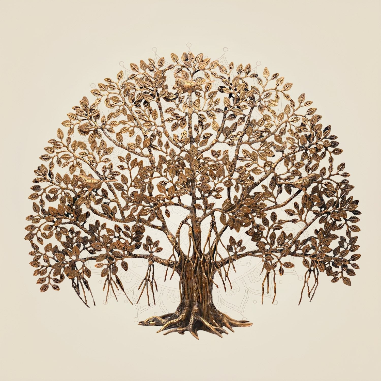 Elegant Kalpavriksha, Tree of Life Wall Decor 28" – Stunning Metal Art for Home or Office