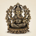 Pure Brass Chaturbhuj Ganesha With Darbaar