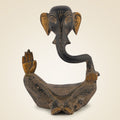 Antique Finish Ganesha Brass Idol – 5.5" Handcrafted Artisan