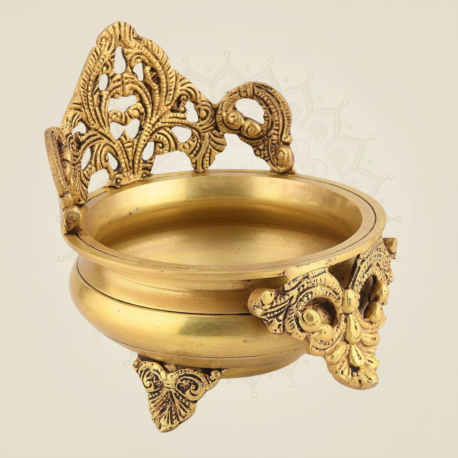 6.25" Exquisite Brass Urli Bowl – Handcrafted Traditional Decor for Festive Spaces