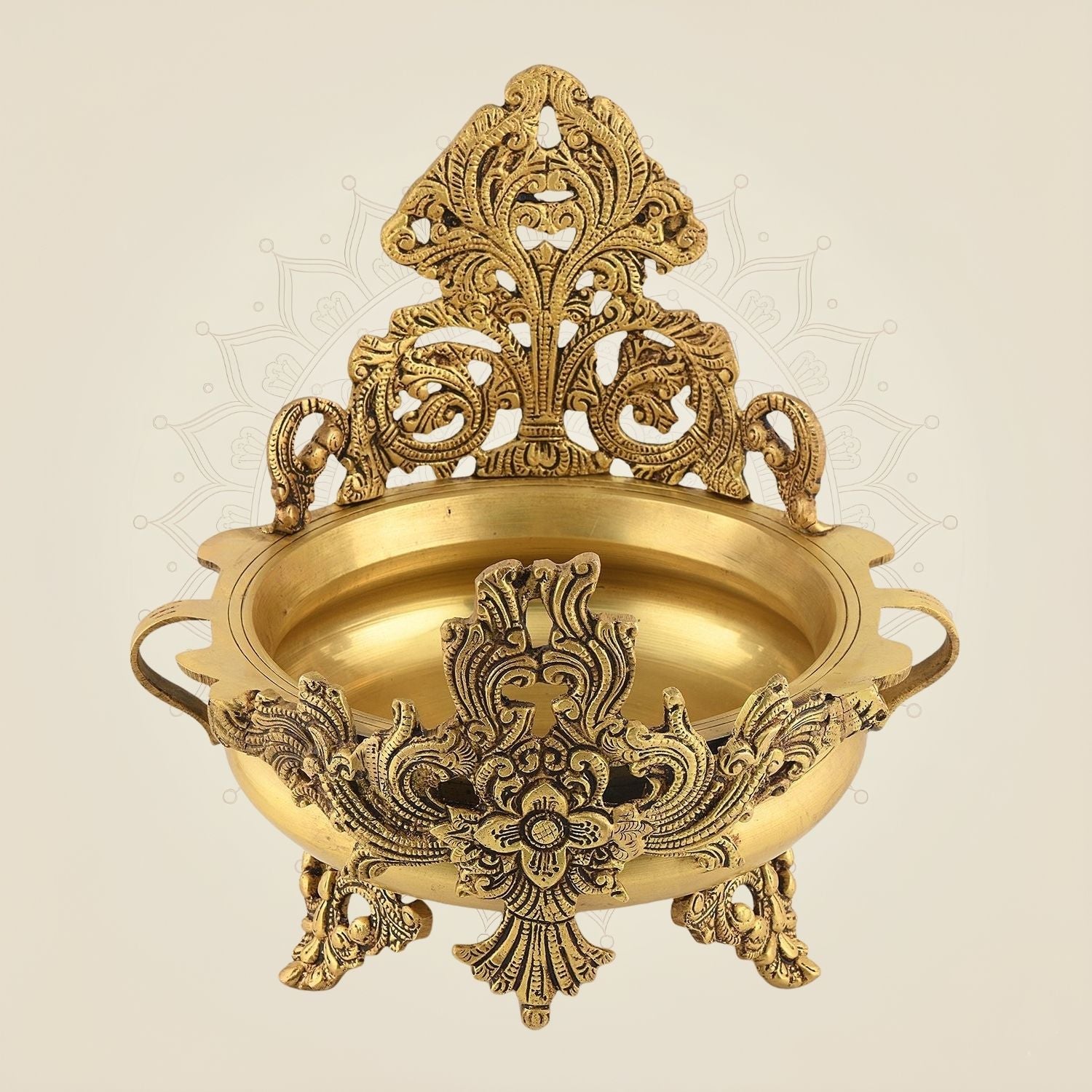 Designer Brass Urli Bowl 11" – Traditional Decor Showpiece for Home & Festive Use