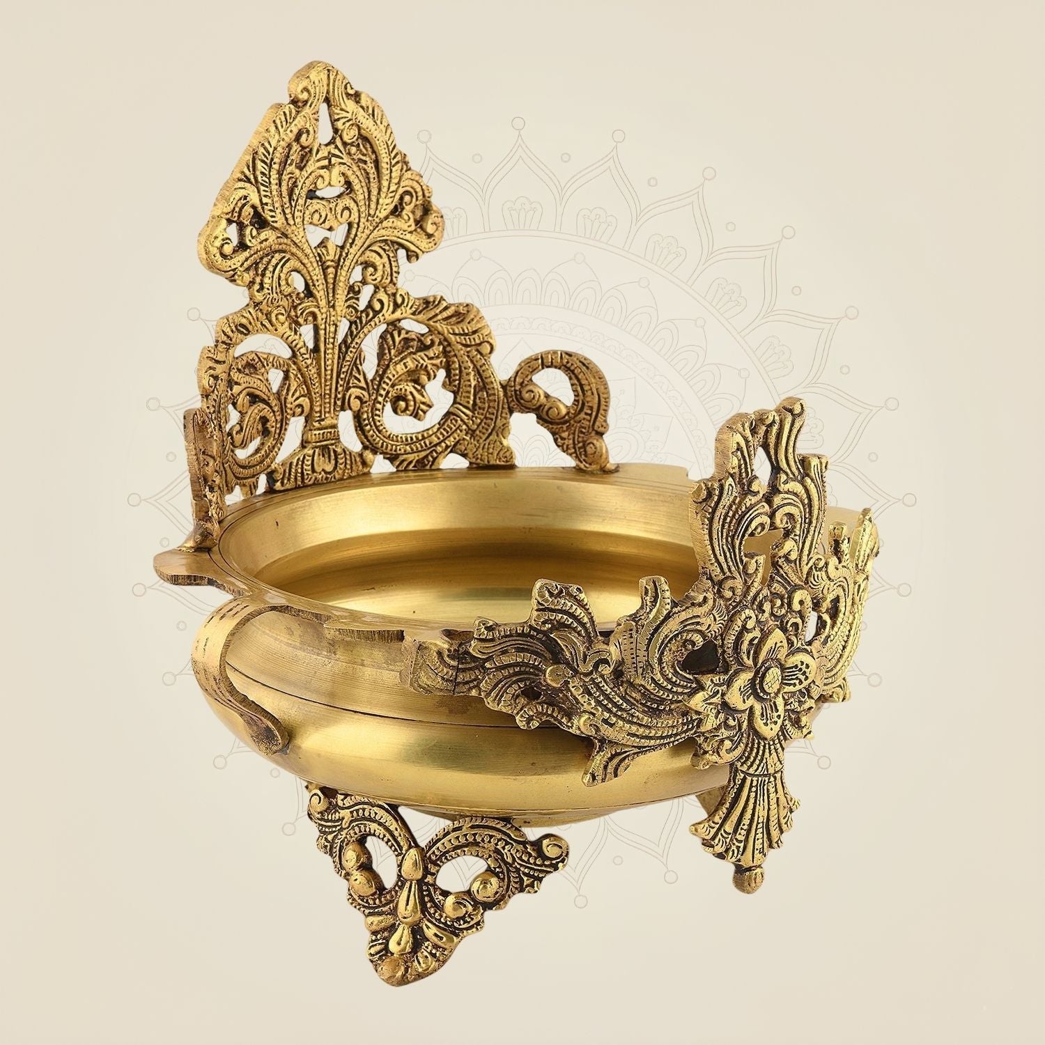 Designer Brass Urli Bowl 11" – Traditional Decor Showpiece for Home & Festive Use
