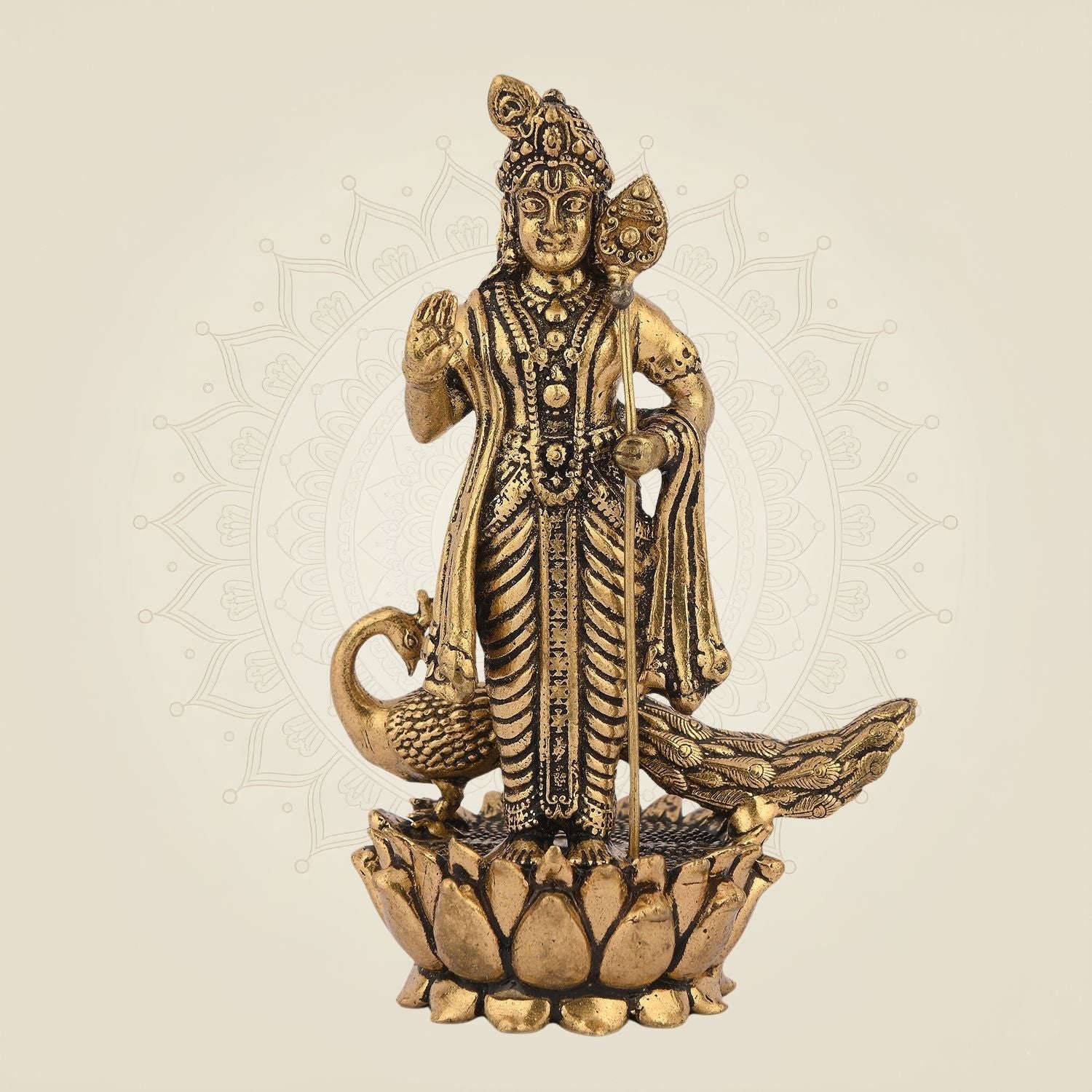 Lord Murugan Brass Idol 3.25"– Superfine Lightweight Kartikeya Statue