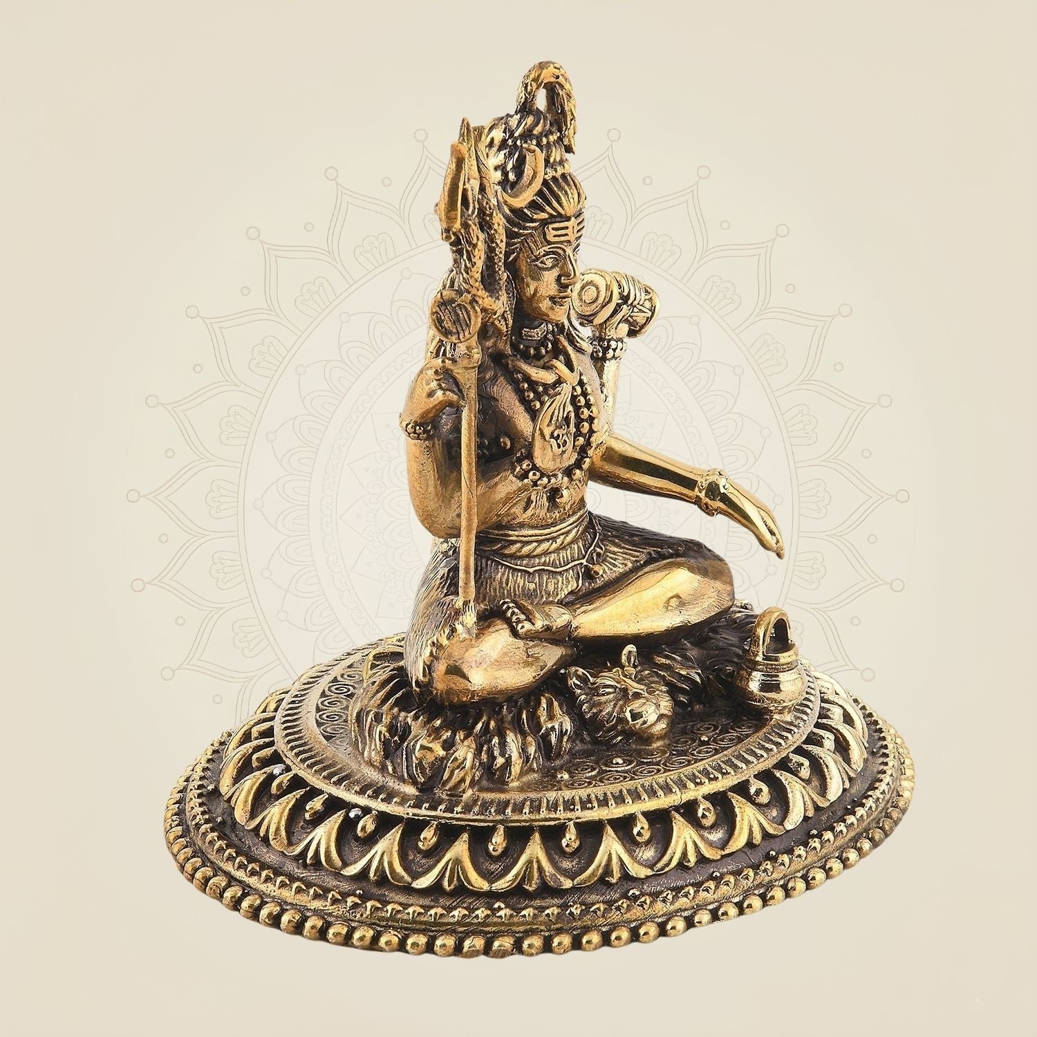 Lord Shivji Brass Idol 3.75" – Handcrafted Lightweight Divine Home Decor