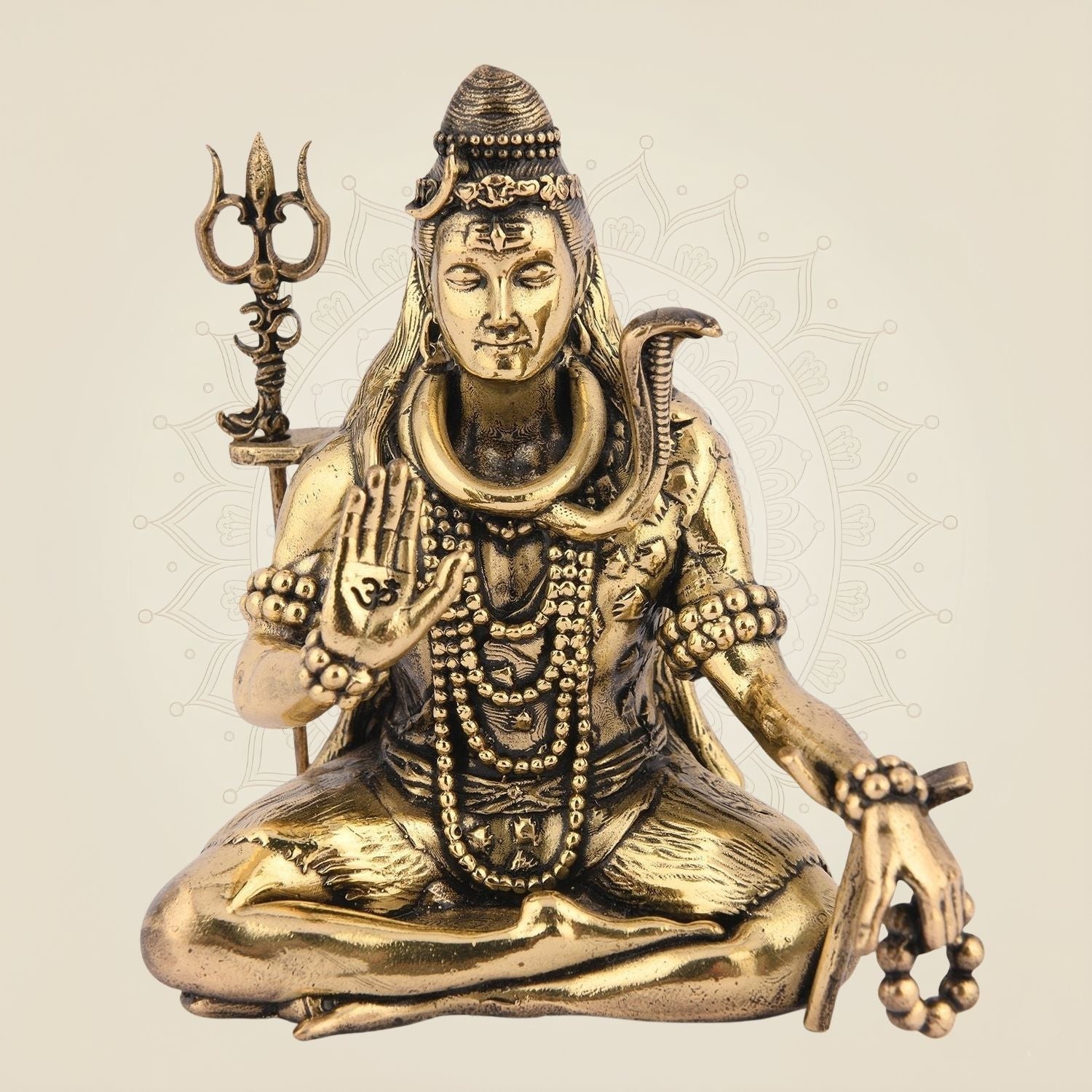 Lord Shiva Idol Blessing Pose – 2.75" Pure Brass Lightweight Divine Statue