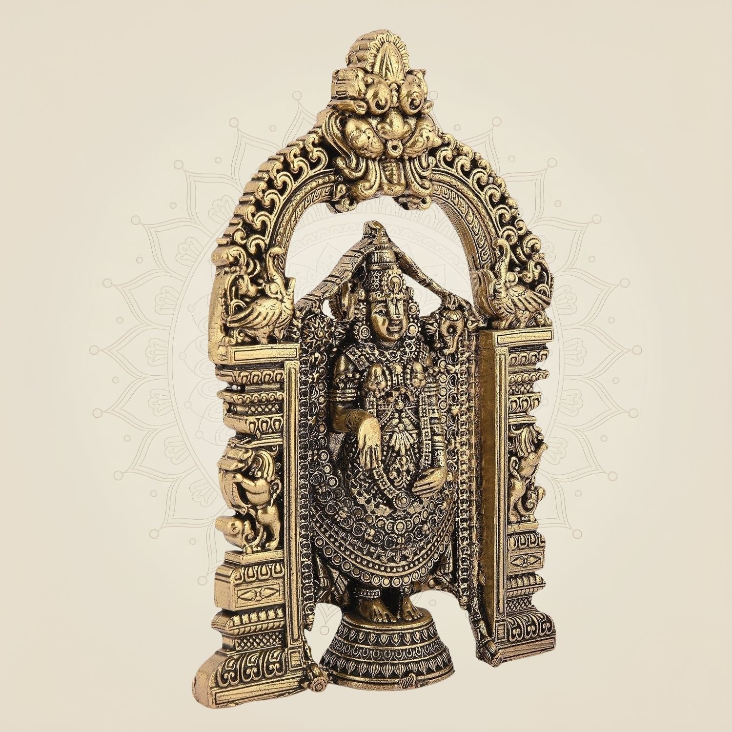 Tirupati Balaji Brass Idol 6" – Handcrafted Divine Decor for Home & Vastu