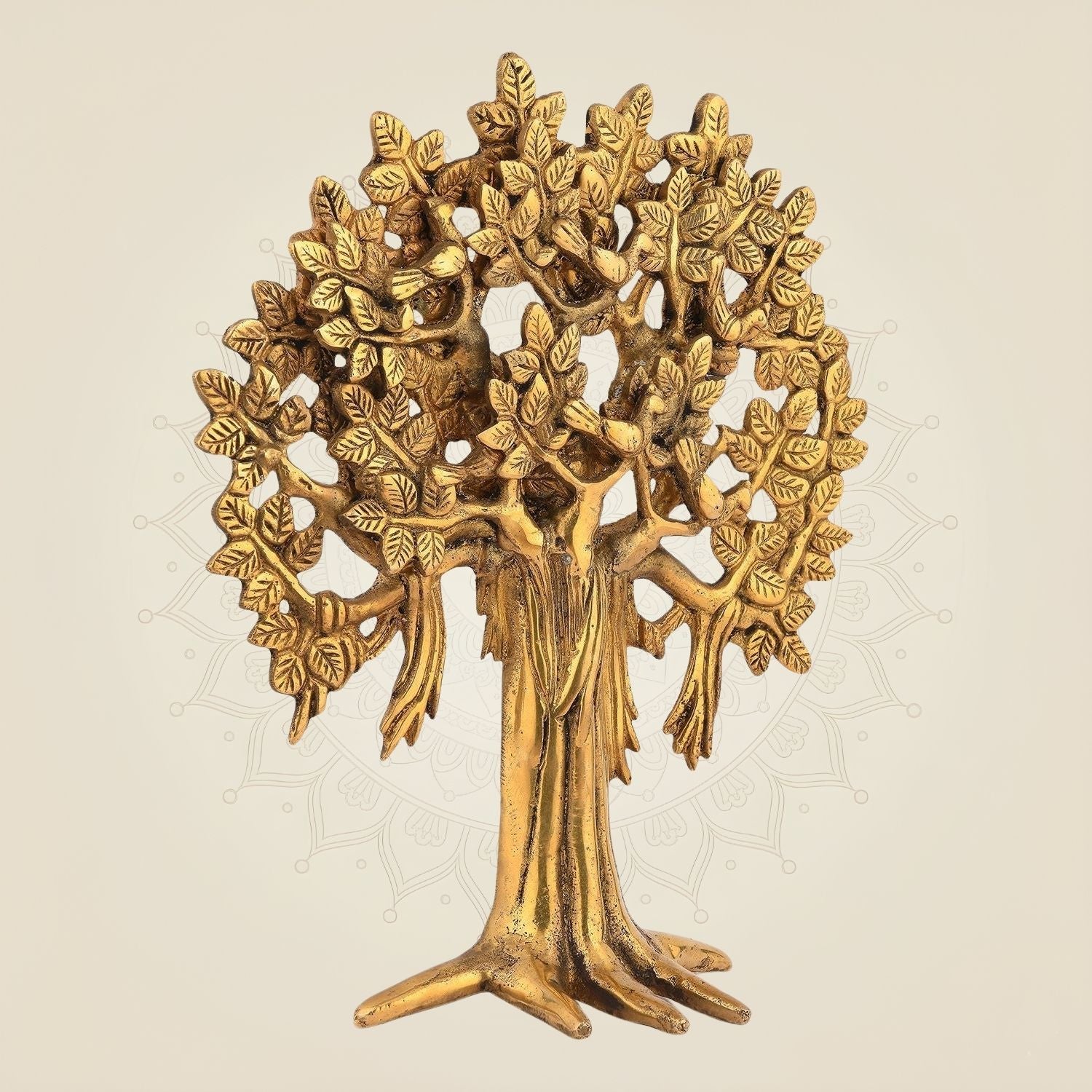 Brass Kalpavriksha Tree of Life – 10.5" Showpiece for Gifting & Decor